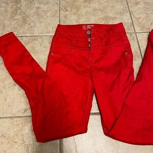 Nobo No Boundaries Women juniors Mid rise skinny cherry red jeans size 3 Pants